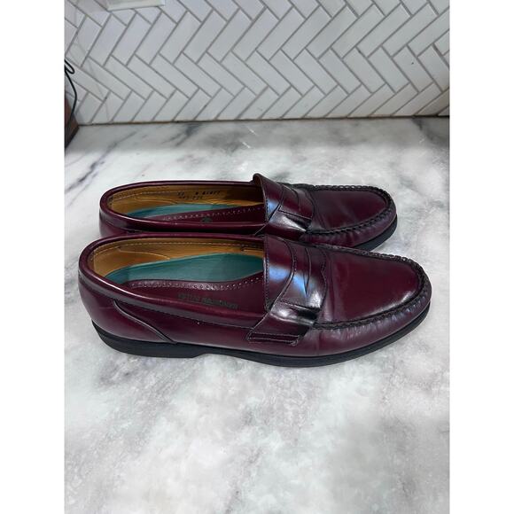 Sebago Classic Penny Loafers Burgundy Leather Men’s 11D 81077 Handsewn USA - Picture 1 of 10